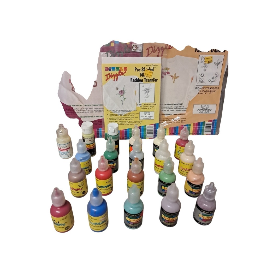 Scribbles‎ Dimensional Fabric Paint Lot With 3 Transfers